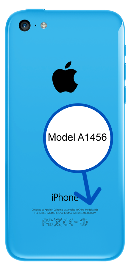 modelo iPhone na parte traseira