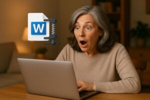 Expressão de descoberta sobre como reduzir o tamanho de arquivos do Word