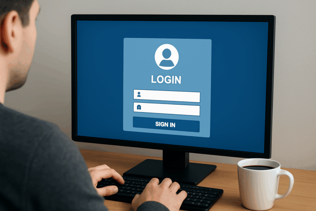 Preenchimento de logine senha é automático com um gerenciador de senhas