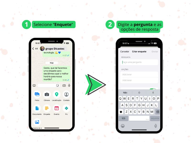 Passos para criar uma enquete no WhatsApp do celular