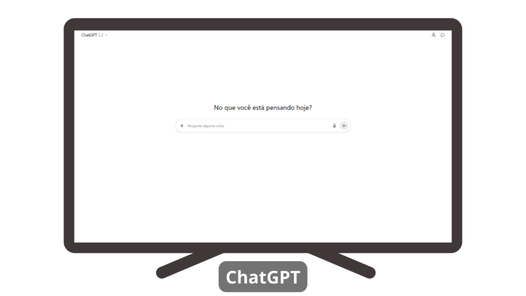 Tela inicial do assistente de IA ChatGPT